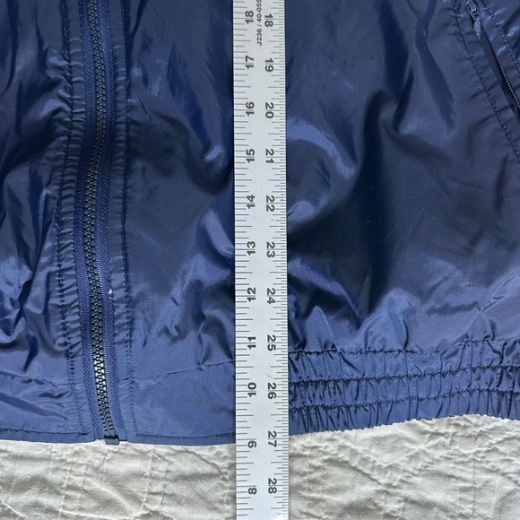 Vintage Notre Dame Navy Blue Hooded Lined Windbreaker Jacket XL GEAR For Sports - Picture 5 of 9